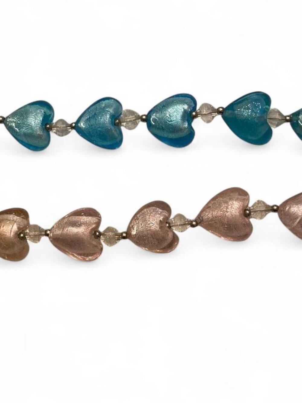 Vintage Heart glass bead bracelets​ (2)